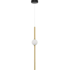 Lampade A Sospensione-Selezionato da Mazzolaluce Lampada a sospensione oro sfera bianca pendente per isola cucina