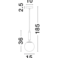Lampade A Sospensione-Selezionato da Mazzolaluce Lampada a sospensione oro sfera bianca per camera da letto