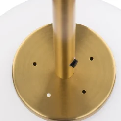 Lampade A Sospensione-Selezionato da Mazzolaluce Lampada a sospensione oro sfera vetro bianco per camera da letto
