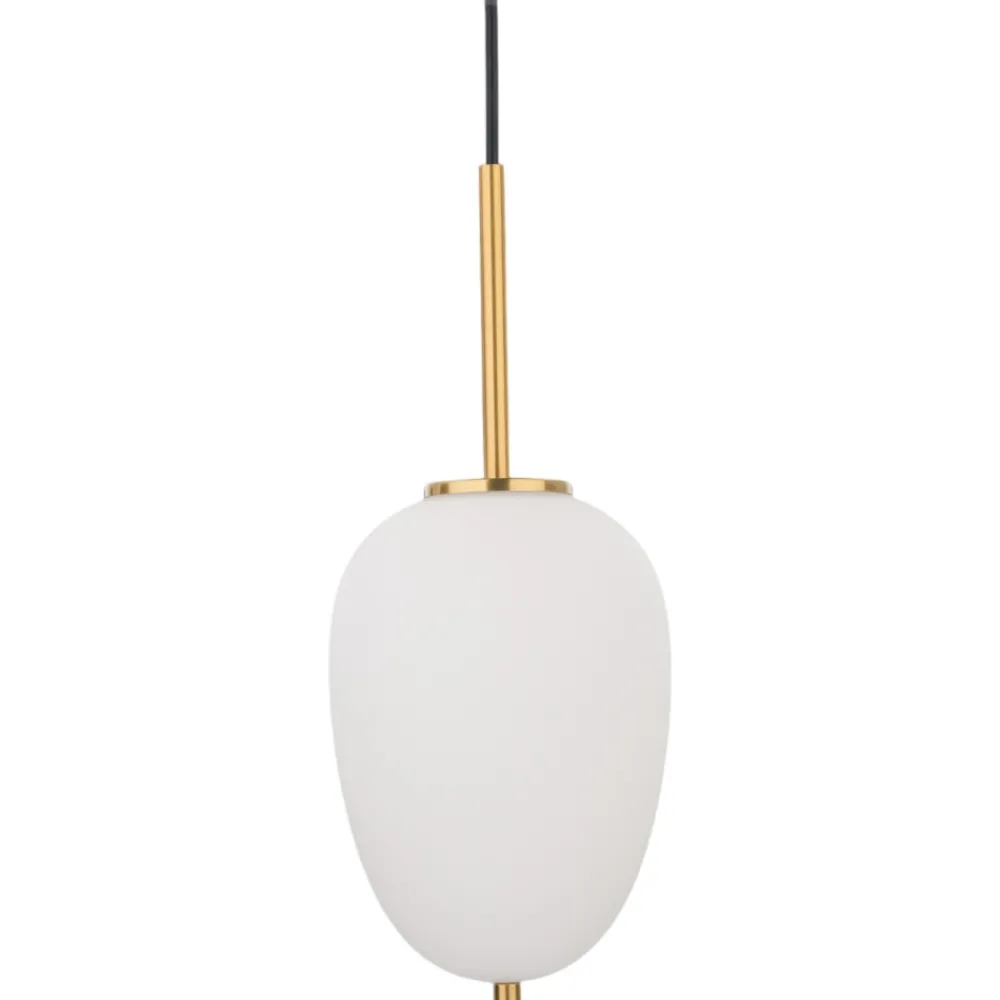 Lampade A Sospensione-Selezionato da Mazzolaluce Lampada a sospensione oro sfera vetro bianco per camera da letto
