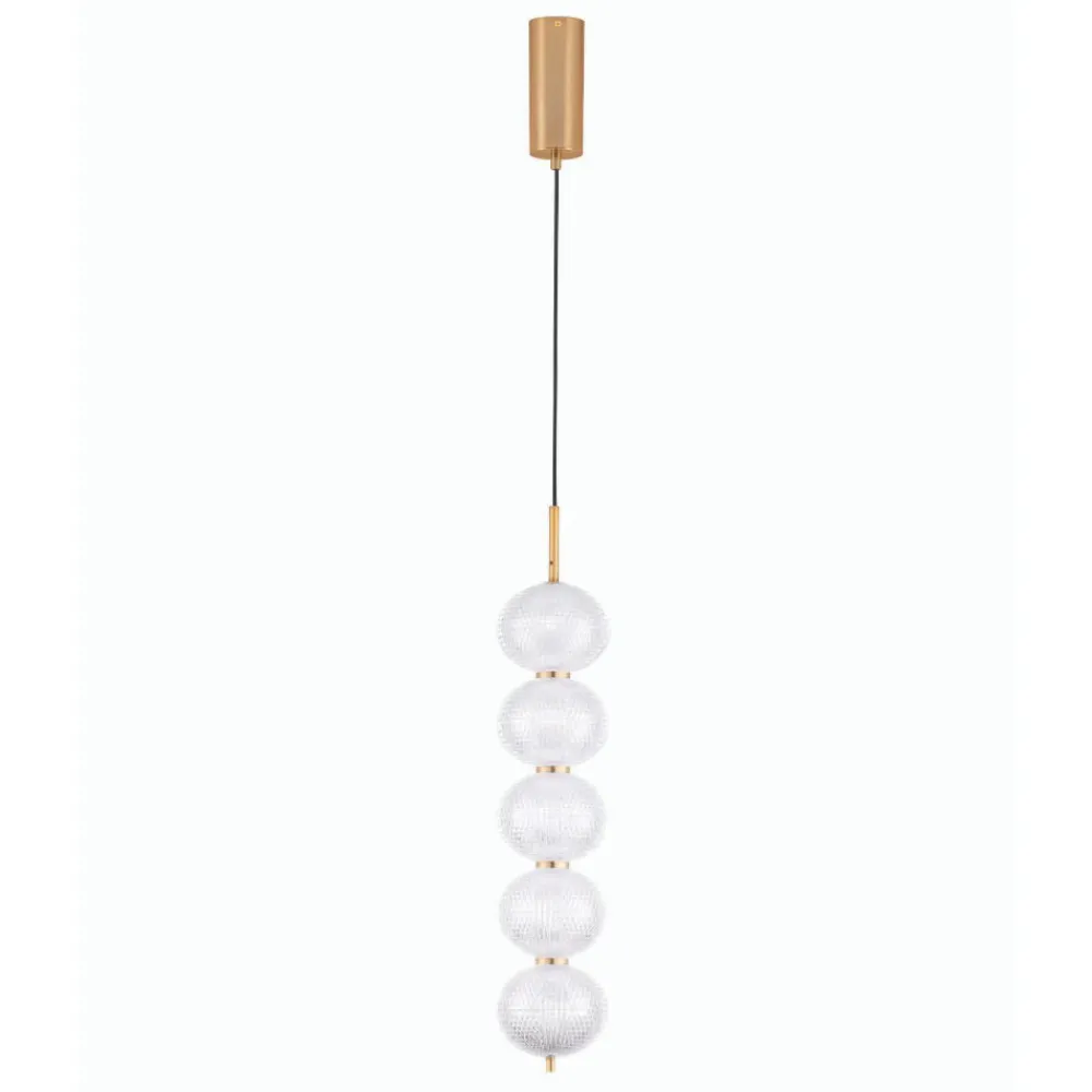 Lampade A Sospensione-Selezionato da Mazzolaluce Lampada a sospensione oro stile contemporaneo sfere trasparenti