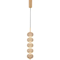 Lampade A Sospensione-Selezionato da Mazzolaluce Lampada a sospensione oro stile contemporaneo sfere trasparenti