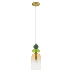 Lampade A Sospensione-Selezionato da Mazzolaluce Lampada a sospensione oro vetro colorato