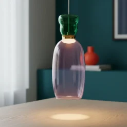 Lampade A Sospensione-Selezionato da Mazzolaluce Lampada a sospensione oro vetro verde porpora moderno
