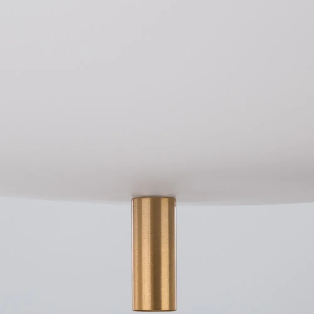 Lampade A Sospensione-Selezionato da Mazzolaluce Lampada a sospensione oro vetro sfera bianca
