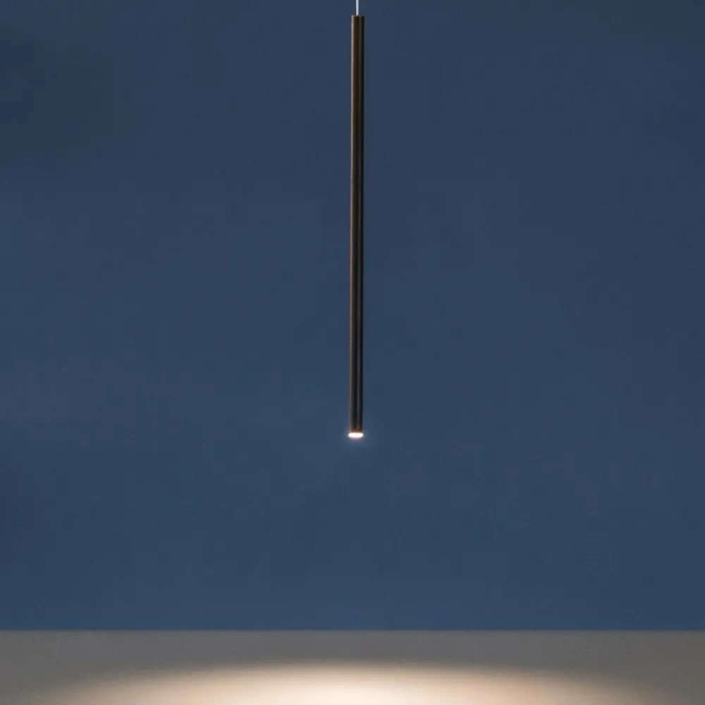 Lampade A Sospensione-Selezionato da Mazzolaluce Lampada a sospensione pendente led 5w 3000k cilindro nero