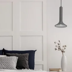 Lampade A Sospensione-Selezionato da Mazzolaluce Lampada a sospensione pendente di cemento girigio design
