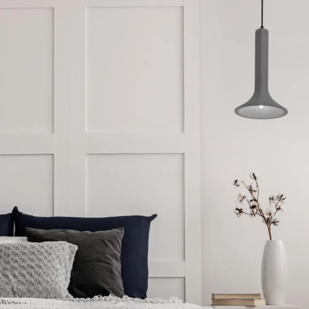 Lampade A Sospensione-Selezionato da Mazzolaluce Lampada a sospensione pendente di cemento girigio design