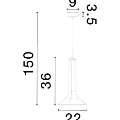 Lampade A Sospensione-Selezionato da Mazzolaluce Lampada a sospensione pendente di cemento girigio design