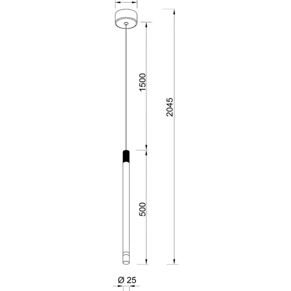 Lampade A Sospensione-Selezionato da Mazzolaluce Lampada a sospensione pendente nera cilindro design per isola cucina