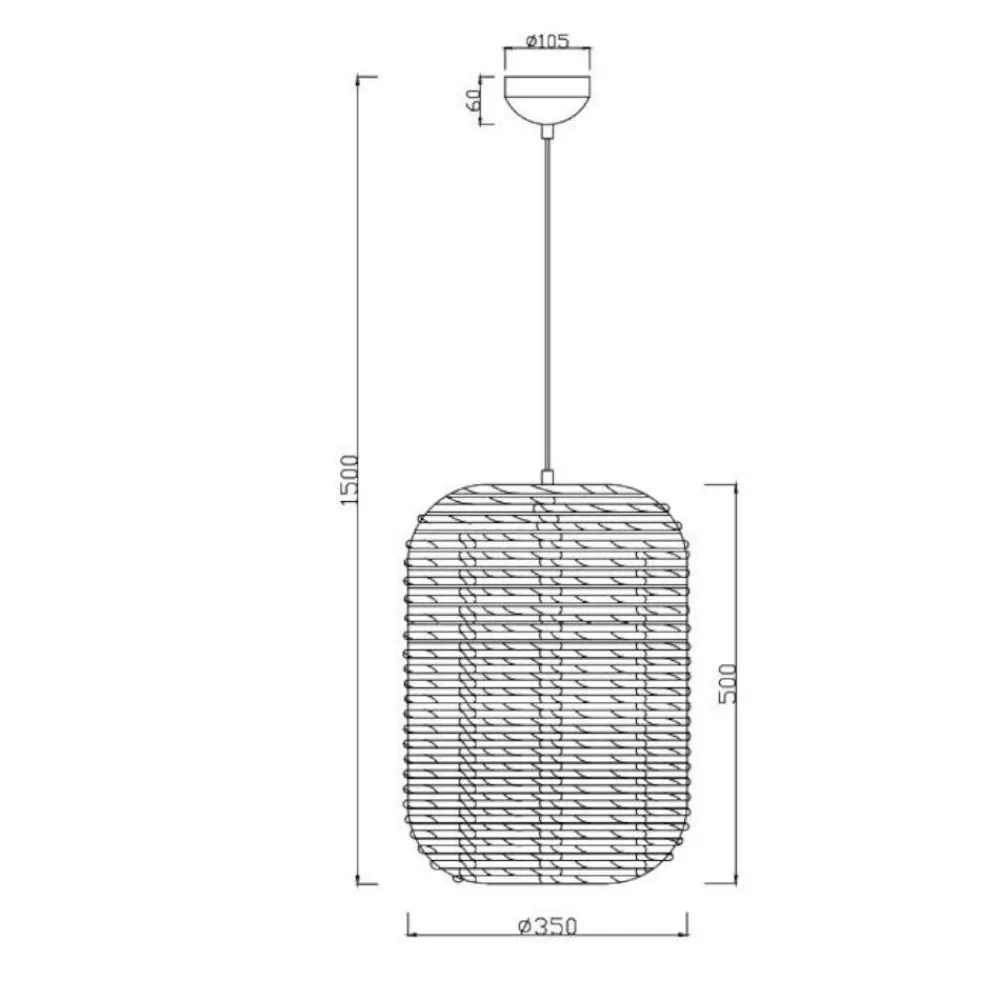 Lampade A Sospensione-Selezionato da Mazzolaluce Lampada a sospensione per camera da letto rattan