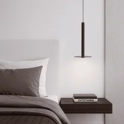 Lampade A Sospensione-Selezionato da Mazzolaluce Lampada a sospensione per comodino camera da letto nera led 3000k