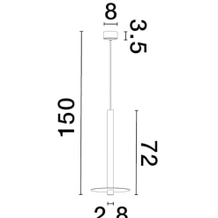 Lampade A Sospensione-Selezionato da Mazzolaluce Lampada a sospensione per comodino camera da letto nera led 3000k