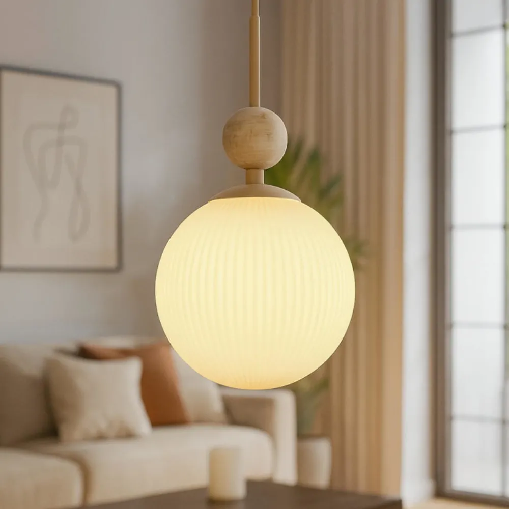 Lampade A Sospensione-Maytoni Lampada a sospensione per comodino tavo sfera vetro decorato