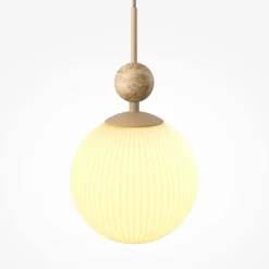Lampade A Sospensione-Maytoni Lampada a sospensione per comodino tavo sfera vetro decorato