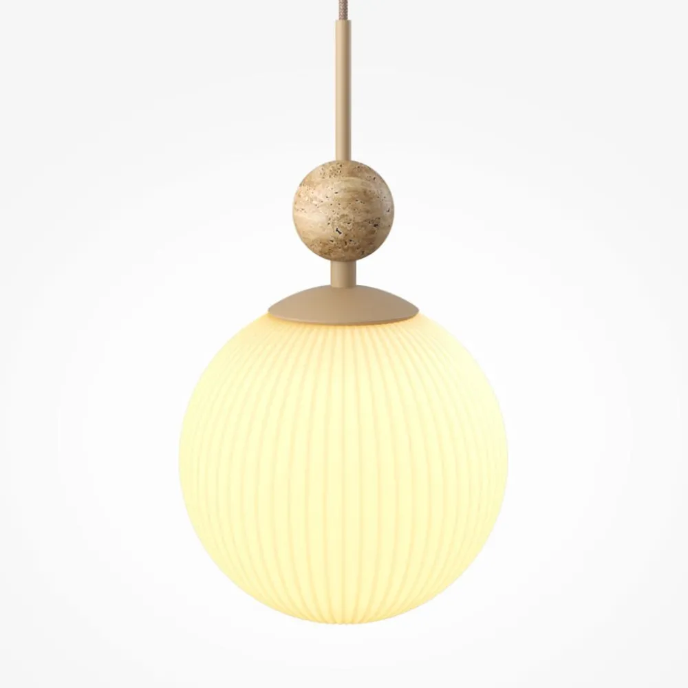 Lampade A Sospensione-Maytoni Lampada a sospensione per comodino tavo sfera vetro decorato