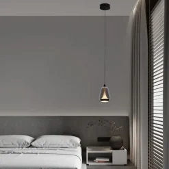 Lampade A Sospensione-Selezionato da Mazzolaluce Lampada a sospensione per comodino vetro fume led 3000k