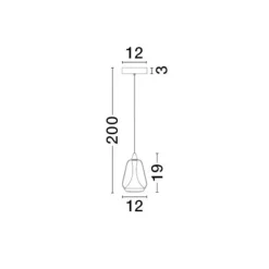 Lampade A Sospensione-Selezionato da Mazzolaluce Lampada a sospensione per comodino vetro fume led 3000k