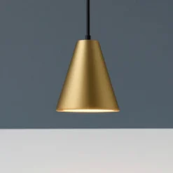 Lampade A Sospensione-Selezionato da Mazzolaluce Lampada a sospensione per comodino colore oro led 3000k