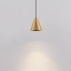 Lampade A Sospensione-Selezionato da Mazzolaluce Lampada a sospensione per comodino colore oro led 3000k