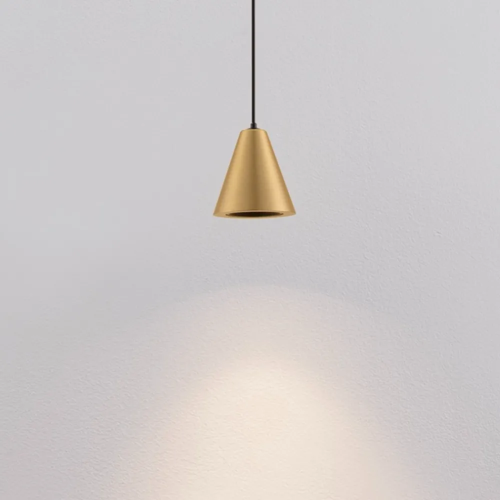 Lampade A Sospensione-Selezionato da Mazzolaluce Lampada a sospensione per comodino colore oro led 3000k