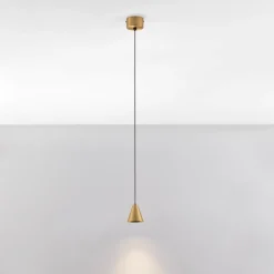 Lampade A Sospensione-Selezionato da Mazzolaluce Lampada a sospensione per comodino colore oro led 3000k