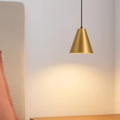 Lampade A Sospensione-Selezionato da Mazzolaluce Lampada a sospensione per comodino colore oro led 3000k