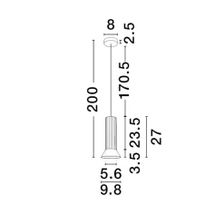 Lampade A Sospensione-Selezionato da Mazzolaluce Lampada a sospensione per comodino design moderno