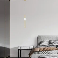 Lampade A Sospensione-Selezionato da Mazzolaluce Lampada a sospensione per comodino camera da letto led 3000k oro