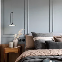 Lampade A Sospensione-Selezionato da Mazzolaluce Lampada a sospensione per comodino nera led 3000k
