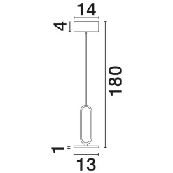 Lampade A Sospensione-Selezionato da Mazzolaluce Lampada a sospensione per comodino nera led 3000k