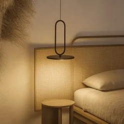 Lampade A Sospensione-Selezionato da Mazzolaluce Lampada a sospensione per comodino led 3000k nero