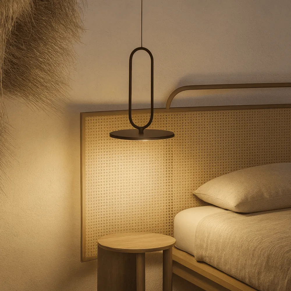 Lampade A Sospensione-Selezionato da Mazzolaluce Lampada a sospensione per comodino led 3000k nero