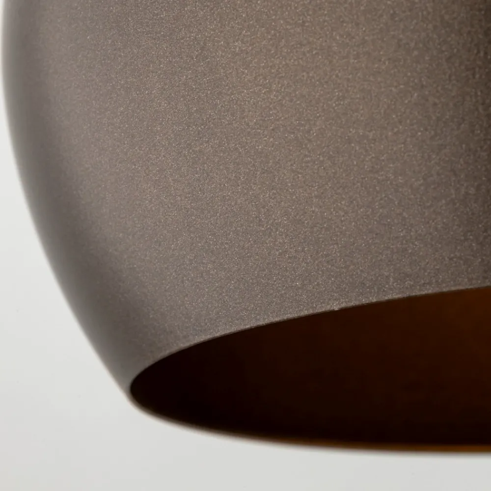 Lampade A Sospensione-Selezionato da Mazzolaluce Lampada a sospensione per cucina a cupola marrone 17 cm