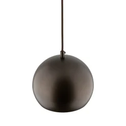 Lampade A Sospensione-Selezionato da Mazzolaluce Lampada a sospensione per cucina a cupola marrone 17 cm