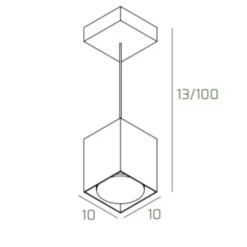 Lampade A Sospensione-Top Light Lampada a sospensione per cucina cubo bianco plate