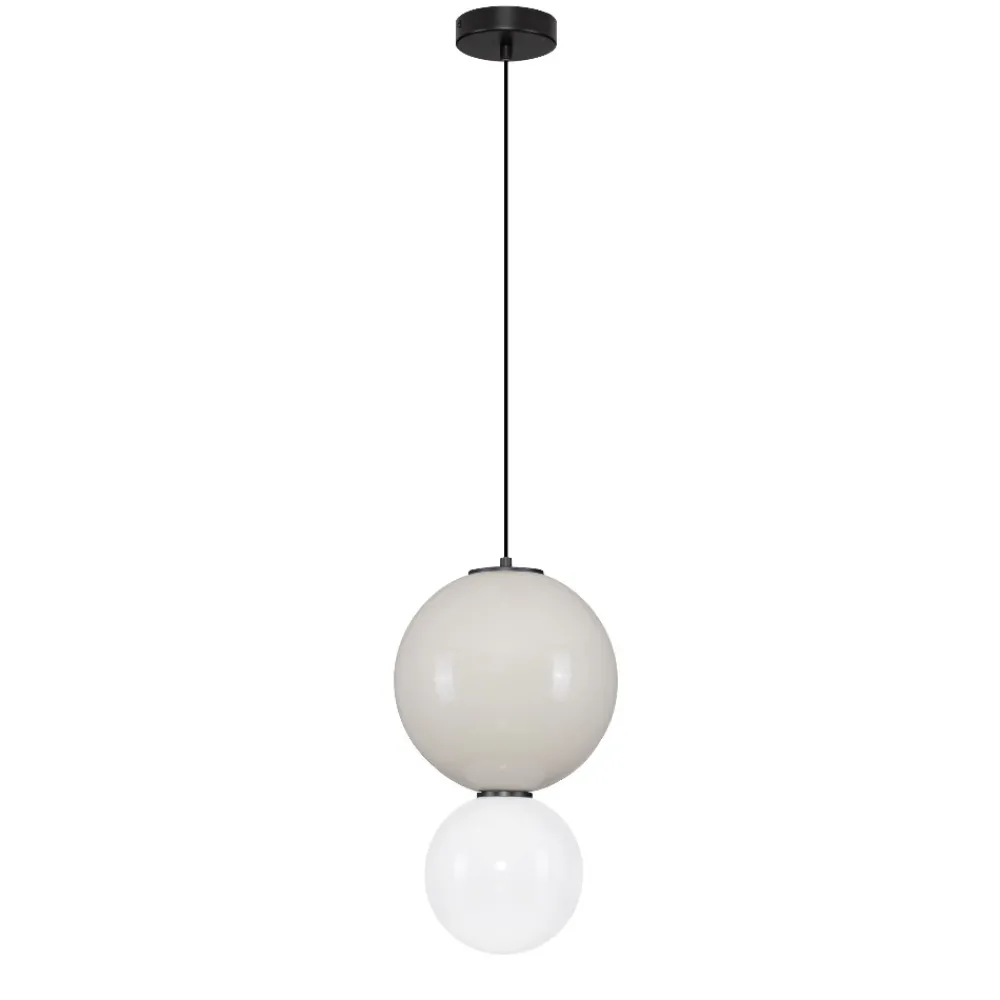 Lampade A Sospensione-Selezionato da Mazzolaluce Lampada a sospensione per cucina sfere vetro porcellana grigio led 3000k