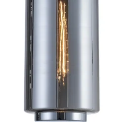 Lampade A Sospensione-Selezionato da Mazzolaluce Lampada a sospensione per cucina cilindro vetro cromo grafite