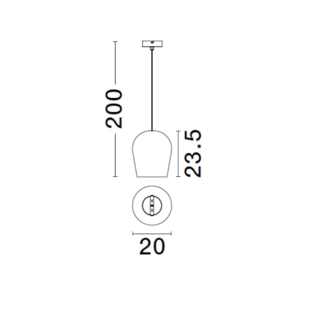 Lampade A Sospensione-Selezionato da Mazzolaluce Lampada a sospensione per esterno in cemento arenaria rosso 20cm ip55