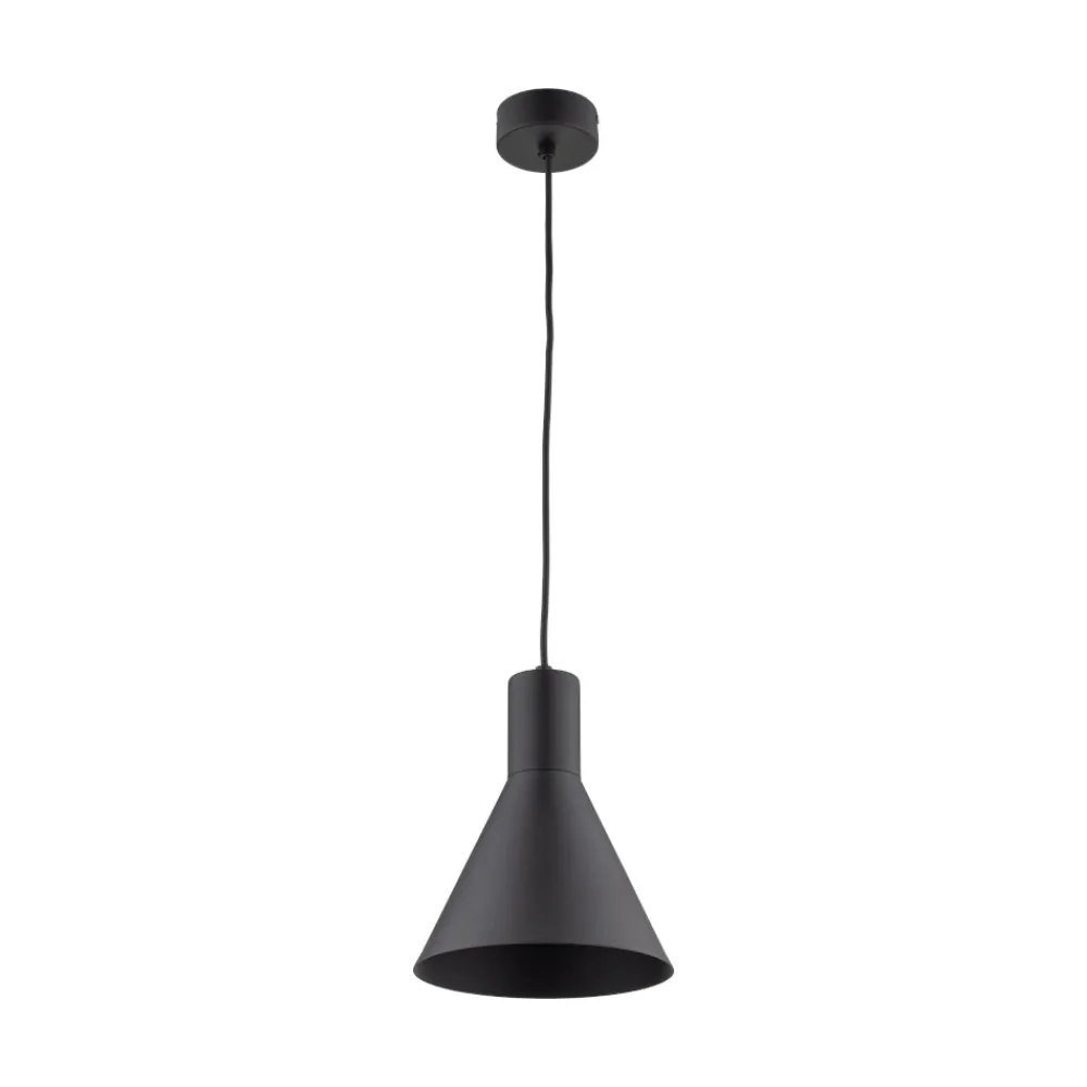 Lampade A Sospensione-Selezionato da Mazzolaluce Lampada a sospensione per isola cucina nero a cono 18 cm