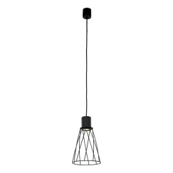 Lampade A Sospensione-Selezionato da Mazzolaluce Lampada a sospensione per isola cucina a cono nero 16 cm diffusore a gabbia