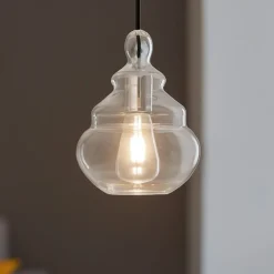 Lampade A Sospensione-Miloox Lampada a sospensione per isola adone design vetro trasparente