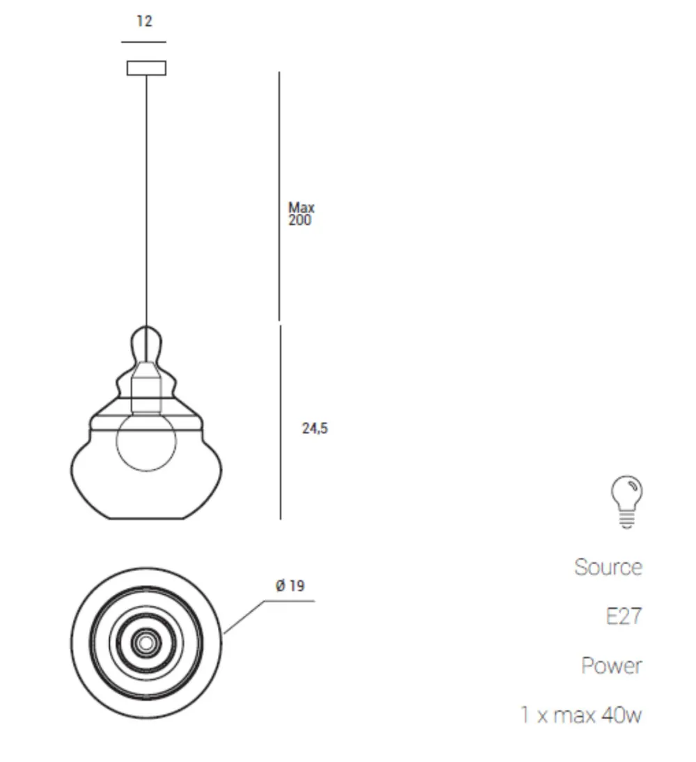 Lampade A Sospensione-Miloox Lampada a sospensione per isola adone design vetro trasparente