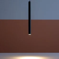 Lampade A Sospensione-Affralux Lampada a sospensione per isola tubo nera led 3w 3000k