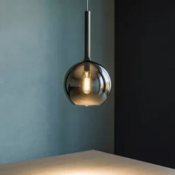 Lampade A Sospensione-Top Light Lampada a sospensione per isola sfera cromo future toplight