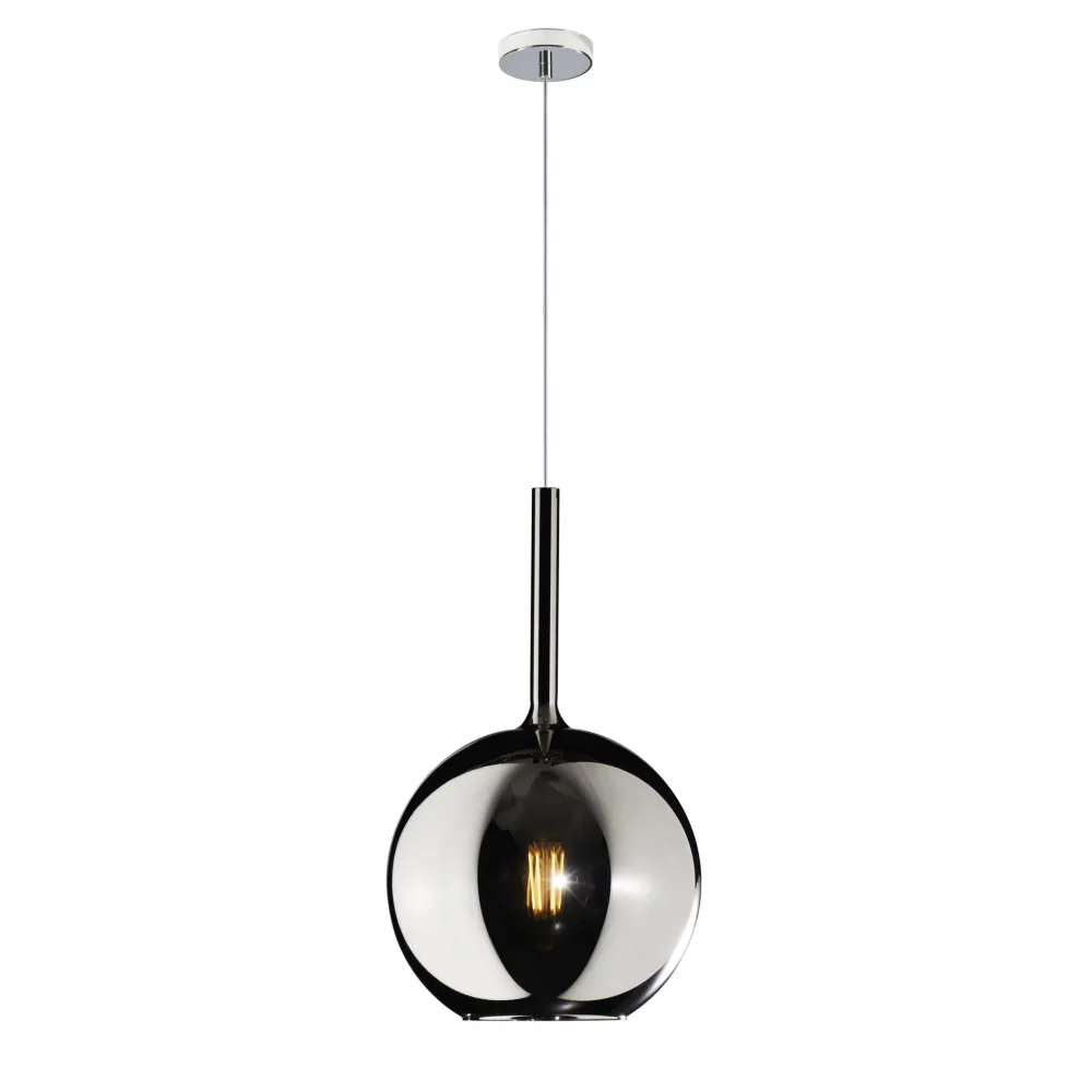 Lampade A Sospensione-Top Light Lampada a sospensione per isola cucina sfera pendente cromo