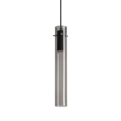 Lampade A Sospensione-Ideal Lux Lampada a sospensione per isola cucina flam sp vetro fume' led