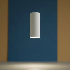 Lampade A Sospensione-Top Light Lampada a sospensione per isola cucina cilindro metallo bianco