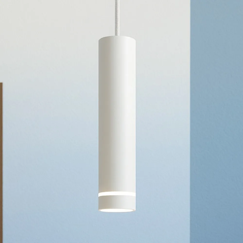 Lampade A Sospensione-Selezionato da Mazzolaluce Lampada a sospensione per isola cilindro bianco moderna
