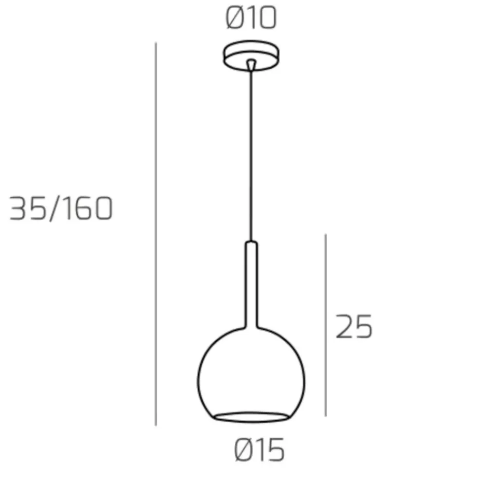 Lampade A Sospensione-Top Light Lampada a sospensione per penisola cucina boccia vetro trasparente